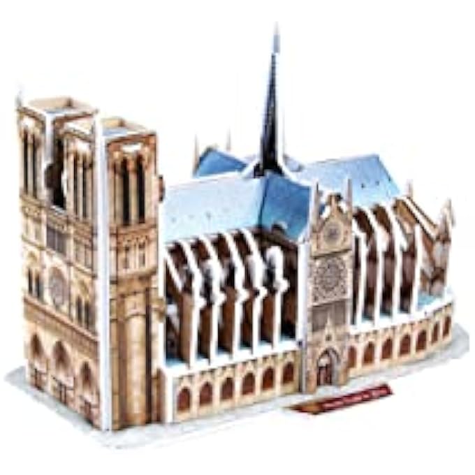 3D PUZZLE 00121 NOTRE-DAME DE PARIS 39 PIECES, HIGHLY DETAILED, 15CM IN LENGTH, FUN & EASY TO BUILD - Image 4